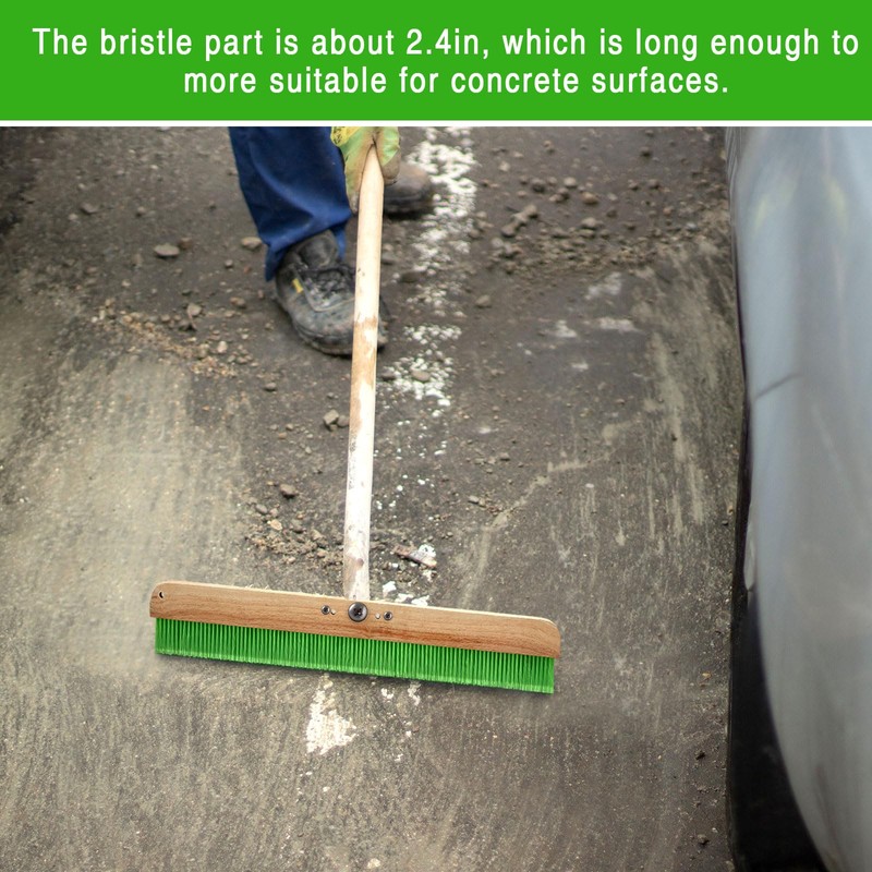Yiyiring 2 Pcs 24 Inches Green Concrete Broom Soft Without