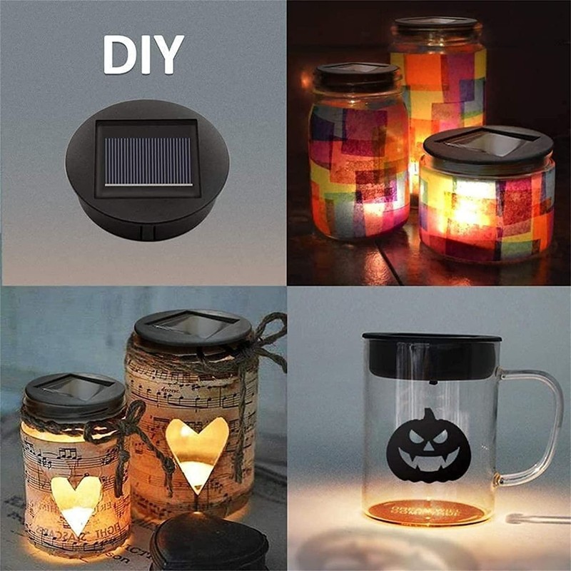 Solar Garden Lights, Solar Lantern Light Replacement Top with LED