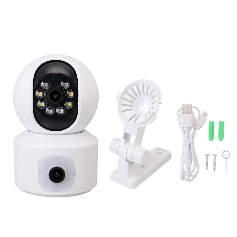 Denash Dual Lens Security Camera, 1080P HD Wireless with 355°