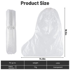 10 Pairs Shoe Covers Boot Covers Disposable Waterproof Shoe Covers for Men and Women, Plastic Shoe Protector for Rain Tall Thickened Outdoor Indoor Overshoe (Clear)
