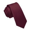 JEMYGINS Slim Men's Tie Plain 6 cm, maroon