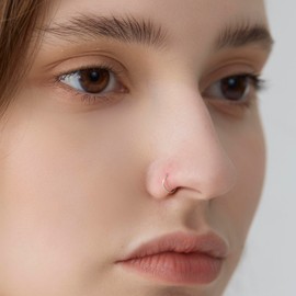 Thin Nose Rings Hoops for Women/Men,Tiny Small Silver Nose Rings 22g for Nose Piercings (1pc - 22 gauge - 6mm,925 Sterling Silver)