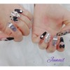 ⭐️ Black Heart Handmade Nail Tips ✨ - Short Oval