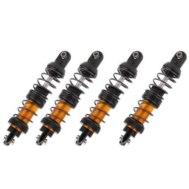 Oil Suspension Shock Struts Damper, Metal Alloy CNC Machining and Anodized, Double Spring Design, RC Car Model Accessory for CC01-4 Axial SCX10 D90 D110 RR10 (70mm)
