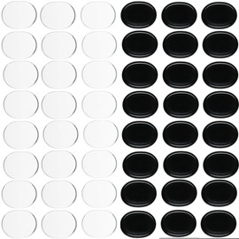 48Pcs Drum Dampeners, Black &Clear Silicone Gel Pads, Soft Drum Silencers Mute for Snare Tom Drums Cymbals, Tone Control Damper Dampening Kit