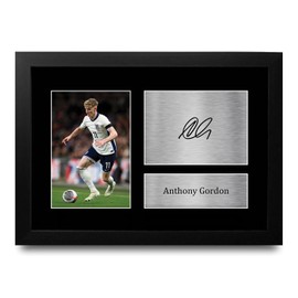 HWC Trading FR A4 Anthony Gordon England Gifts Printed Signed Autograph Picture for Football Fans and Supporters - A4 Framed