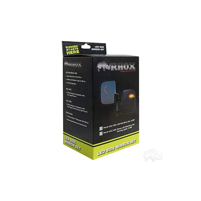 Mirror, Deluxe LED Side, Set of 2, Running/Turn Signal Lights