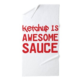 CafePress Ketchup is Awesome Sauce 30"x60" Absorbent, Soft Beach Towel