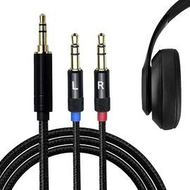 AX 3.5MM Upgraded Replacement Headphones Balanced Headphones Audio Cable for Sony MDR-Z7、 Z5、Z7M2、Z1R BEYERDYNAMIC T1、T5,Stereo Dual 3.5mm Male to 3.5mm 4.3FT