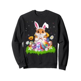 Hamster Easter Egg Hunt Bunny Ear Hamster Easter Sunday Sweatshirt