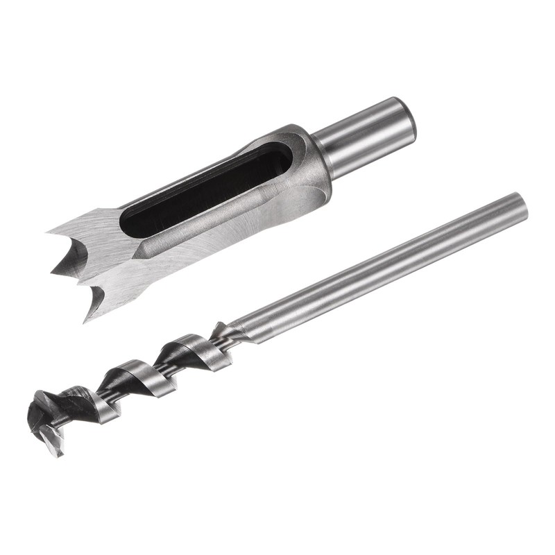 uxcell Square Hole Drill Bit, 1" High-Carbon Steel Hollow Chisel