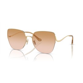 Coach HC7156D Sunglasses, Shiny Light Gold/Peach Blush Gradient, 60 mm