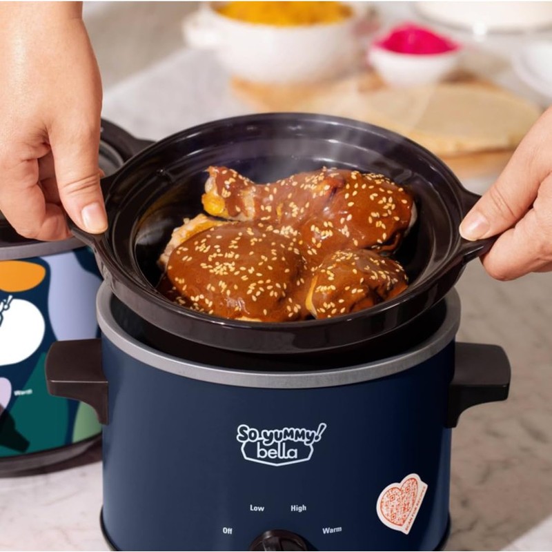 So Yummy by bella 2.0qt Twin Set Slow Cooker Navy