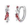 Cardinal Earrings Sterling Silver Hypoallergenic Hoop Earrings Cardinal Gifts for