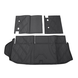 ACROPIX Flat Face Cargo Liner Rear Trunk Mat Trunk Cargo Luggage Boot Tray Mat Diamond Pattern for Toyota Highlander 7 Seat 2020-2023 Anti-Slip