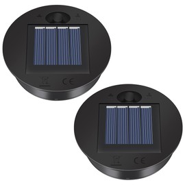 2 Pack Solar Lights Replacement Top - 7 lumens LED Solar Panel Lantern Lid Lights , Lantern ​Light Replacement , Outdoor Solar Replacement Parts , Garden Patio Decor Light up Your Space (2.76in)