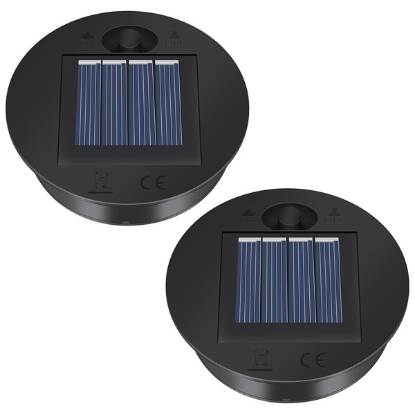2 Pack Solar Lights Replacement Top - 7 lumens LED