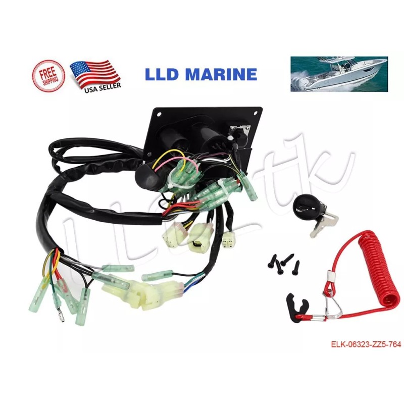 LLD_TK Honda Outboard Remote Control Box Key Switch Panel BF40