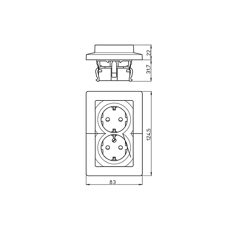 Kopp Dual Grounded Contact Socket