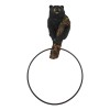 Rustic Western Forest Black Bear Holding Pinecone Branch Hand Towel