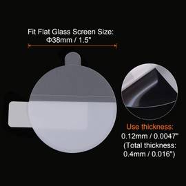 sourcing map 2pcs Watch Glass Screen Protectors 38mm HD High Definition Anti-Scratch Waterproof Ultra-Thin TPU Universal Smartwatch Screen Protective Film with Cloth Sticker Scraping Card