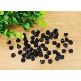 Shapenty PVC Rubber Locking Pin Backs Pin Keepers for Uniform Badge Insignia Lapel Brooch Hat Fabric Shirts Ribbon Replacement Backing, 60PCS (Black)