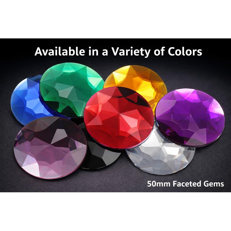 Allstarco 50mm (2") Large Red Ruby Round Flat Back Acrylic
