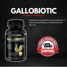 Vitofarma Gallobiotic Natural Multivitamin for Rooster, Hens - 100 Tablets | Vitamina C...
