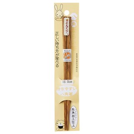 Alphax AP-913757 Children's Wooden Chopsticks Dishwasher Safe, 7.1 inches (18 cm) Ended Angle Octagonal Wooden Chopsticks Acorn