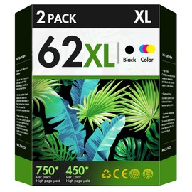 62XL Ink Cartridge Black and Tri Colour for HP 62 XL Ink Cartouche Encre for HP 62 HP62 HP62XL for HP Envy 7640 5640 Printer Ink Cartridge for HP 5660 5540 5600 7600 Deskjet 250 258 200 5740 Printer