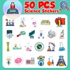 50PCS Funny Laboratory Stickers, Cute Science Research Stickers Set for