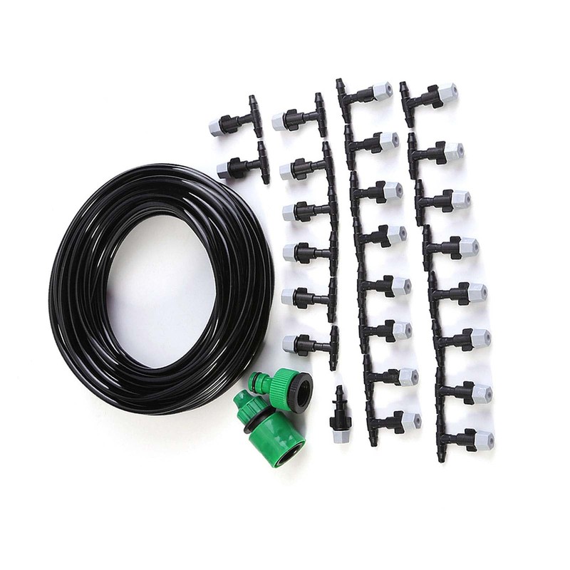 Domary Water Misting System Hose Sprinkler Nozzle Set Greenhouse Patio