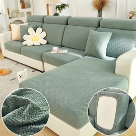 Soothing Home Sofa Covers, Sofa Hero Covers for Couch, Couch Cushion Covers, Magic Sofa Covers Washable Sectional Couchs Covers Stretch Slipcovers for Pets (Pine Green,Large Single Seat Cover)