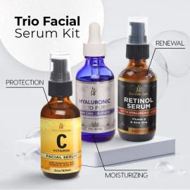 Pack De 3 Sueros De Vitamina C, Ácido Hialurónico Y Retinol