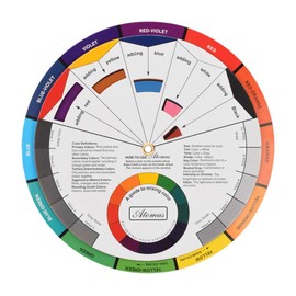 Healifty Colour Wheel Color Board Chart Artist Color Guide Wheel for Pigment Palette & Nail & Interior Design & Tattoo
