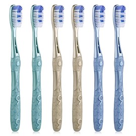 Smiling Guardian Cepillo de dientes – cerdas medianas para adultos, 6 unidades