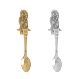 2 Pcs Mermaid Coffee Spoons Stainless Steel Hanging Spoon, Cute Teaspoon Sugar Spoon Ice Cream Dessert Spoon Hanging Spoons Kitchen Tools