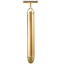 24k Gold Beauty Stick, Facial Care Massager with Face Roller, Anti-Wrinkle, Anti-Wrinkle, Lifting and Firming (Gold)