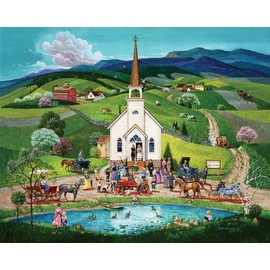 Springbok Puzzles - Spring Wedding - 1000 Piece Jigsaw Puzzle - Large 30 Inches by 24 Inches Puzzle - Made in USA - Unique Cut Interlocking Pieces