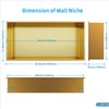 OLNGYUE Brushed Gold Shower Niche: No Tile Needed Stainless Steel