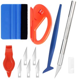 Car Vinyl Wrap Tool kit, 10Pcs Window Film Install Tools Wrap Squeegee Wallpaper Smoothing Tool Felt Squeegee Hard Scraper Vinyl Trimming Tools for Car Wrapping and Install Wallpaper