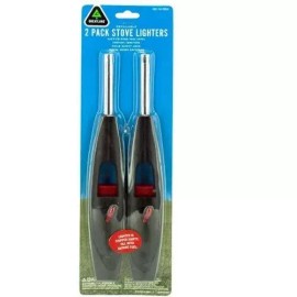Greatland 2pc Stove Fireplace Grill Camp Fire Lighters Refillable Propane Safety Lock