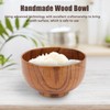 Wood Soup Bowl Unique Texture Exquisite Smoothly Round Wooden Bowl