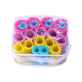 Ipetboom Hair Rollers No Heat 20 Pack Plastic Hair Curling Drum Clips Multicolored Styling Rollers for Family Beauty Needs Random