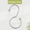 Goowin Shower Curtain Hooks, Anti-Fall S-Shaped Shower Curtain Ring, Decorative