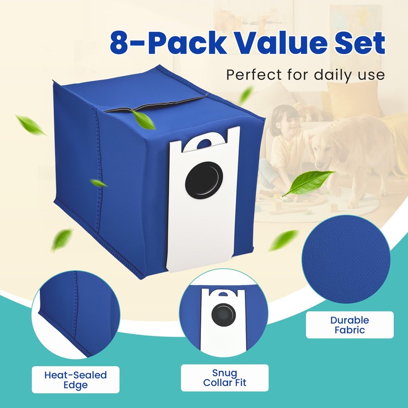 HOMNATURE 8 Pack Dust Bags Compatible with bObsweep UltraVision and