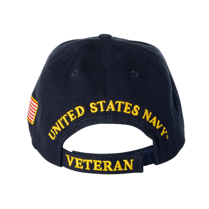 United States Navy Veteran Proudly Served Blue Hat Cap USN