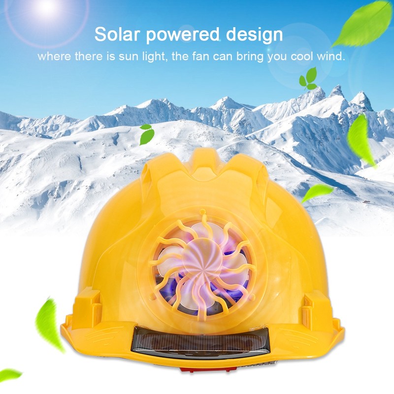 Outdoor Safety Helmet with Solar Power Fan Working Hat Construction