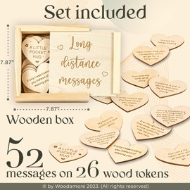 WOODAMORE Long Distance Gift - Long Distance Relationships Gifts Love Gift for Boyfriend or Girlfriend
