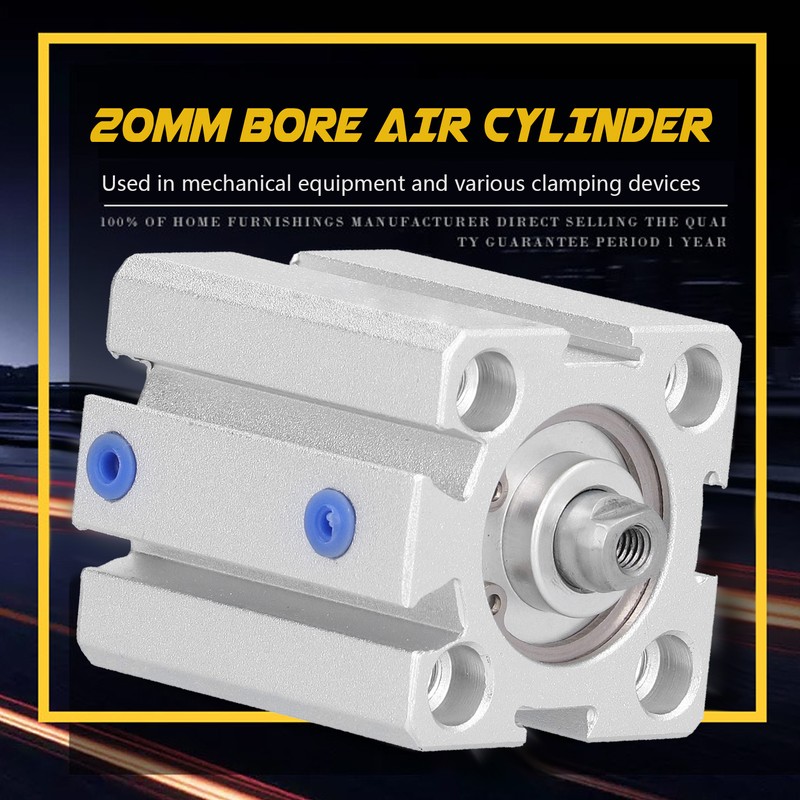 Thin Air Cylinder Aluminum Double Acting Linear Reciprocating Motion Accessories